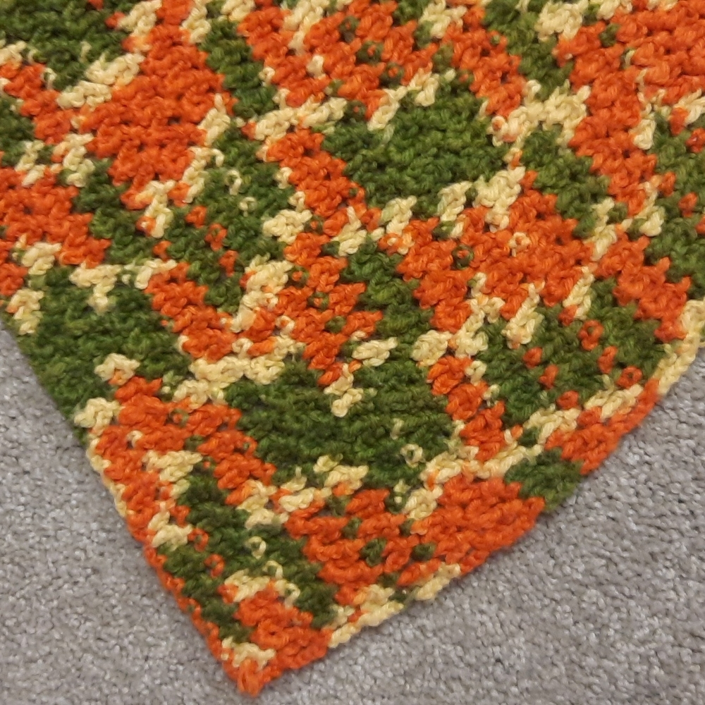 Camouflage pattern Autum Fall colours Afghan Vintage - Picture 5 of 5
